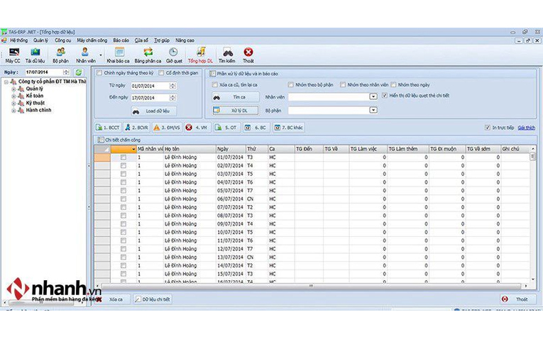 TAS-ERP là một phần mềm chấm công online đơn nhiệm và được sử dụng độc lập