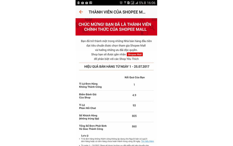 cách đăng ký Shopee Mall