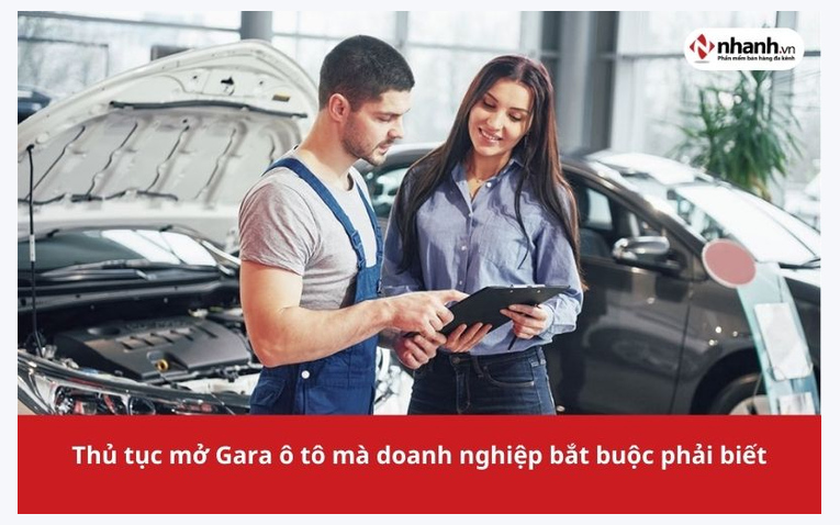 Thủ tục pháp lý và hồ sơ mở gara sửa chữa ô tô theo quy định