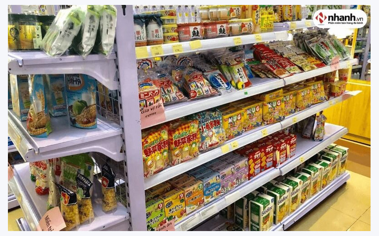 Phong cách trưng bày cửa hàng tạp hóa hiện đại kết hợp tiện ích mini mart