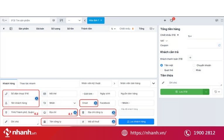 Thiết lập thông tin trên phần mềm xuất hóa đơn Nhanh.POS