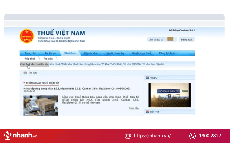 Truy cập và đăng nhập vào hệ thống Thuế điện tử