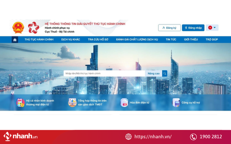 Truy cập Cổng Dịch vụ công của Tổng cục Thuế