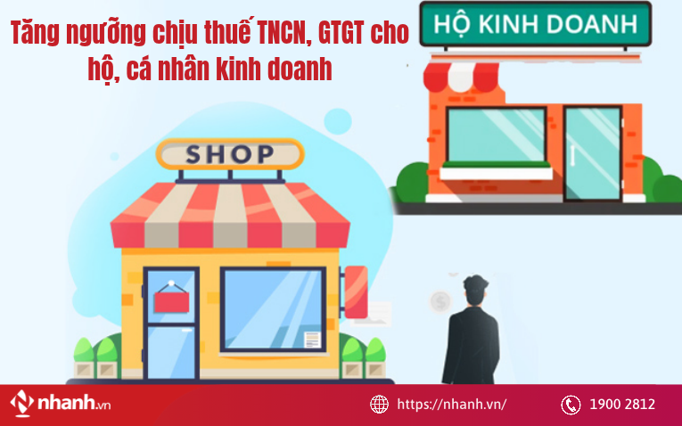 Tăng ngưỡng chịu thuế TNCN, GTGT cho hộ, cá nhân kinh doanh