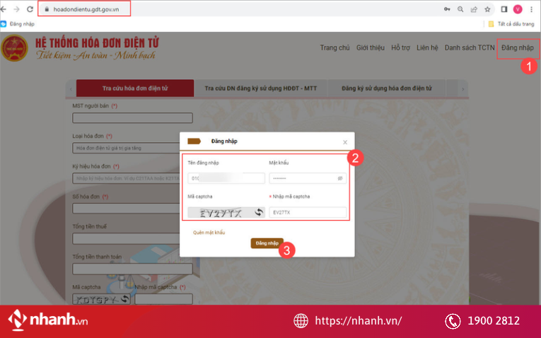 Đăng nhập tài khoản