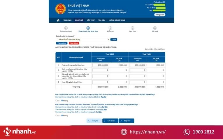 Cá nhân/ Hộ kinh doanh tự kê khai thuế