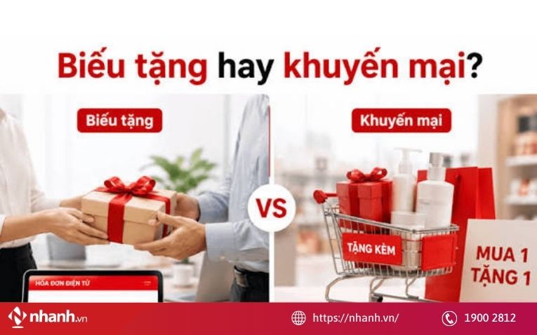 Phân biệt hàng biếu tặng và hàng khuyến mại