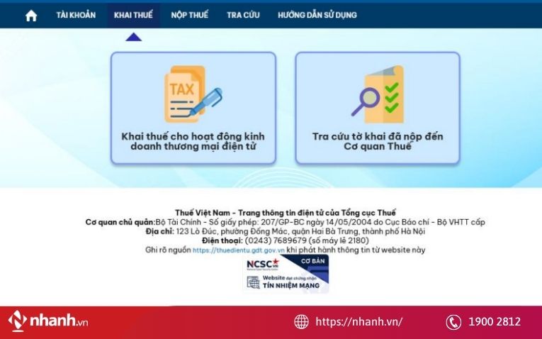 Kê khai thuế hộ kinh doanh