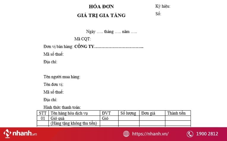Xuất hóa đơn hàng biếu tặng mà không thu tiền