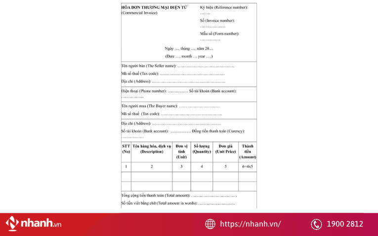 Hóa đơn điện tử bán hàng tích hợp biên lai thu thuế, phí, lệ phí