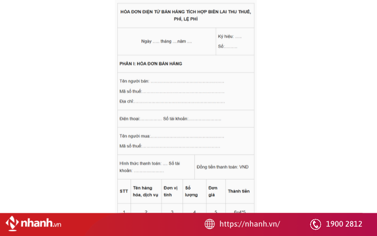 Biên lai thu phí, lệ phí điện tử