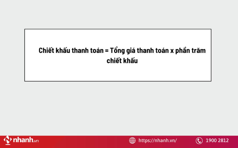 Công thức tính chiết khấu thanh toán