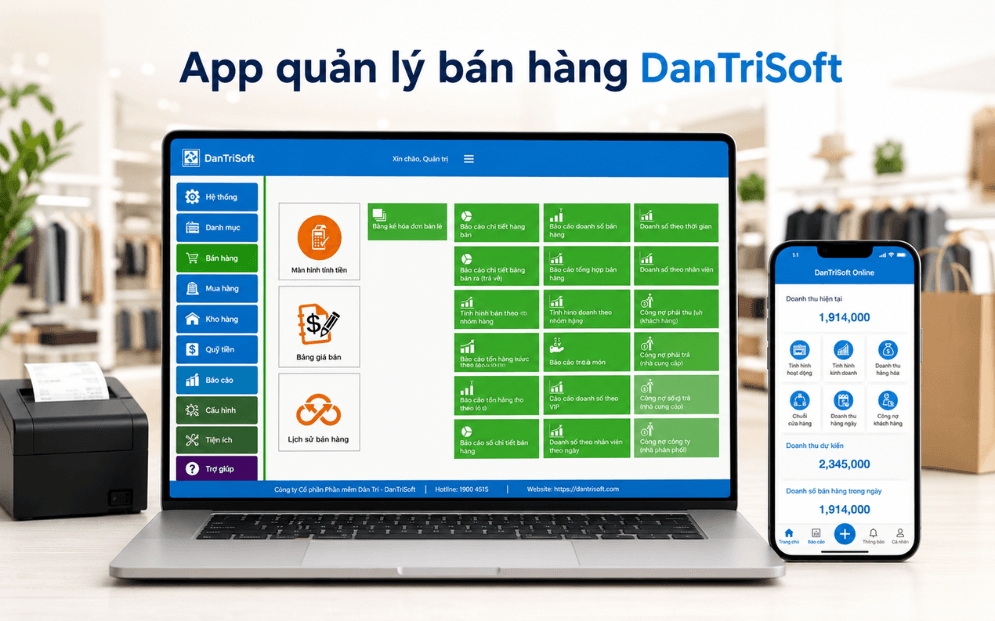 App quản lý bán hàng Dantrisoft
