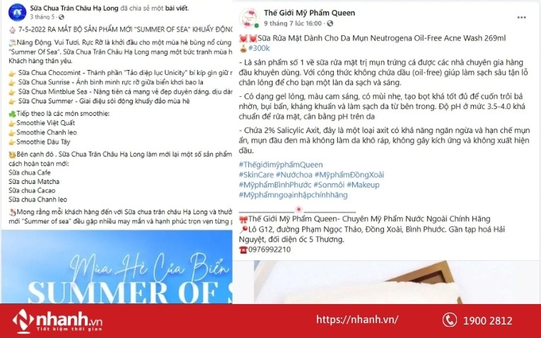 Bài đăng giới thiệu sản phẩm trên Facebook