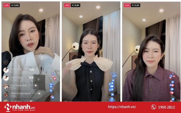 Bán hàng bằng cách livestream mạng xã hội