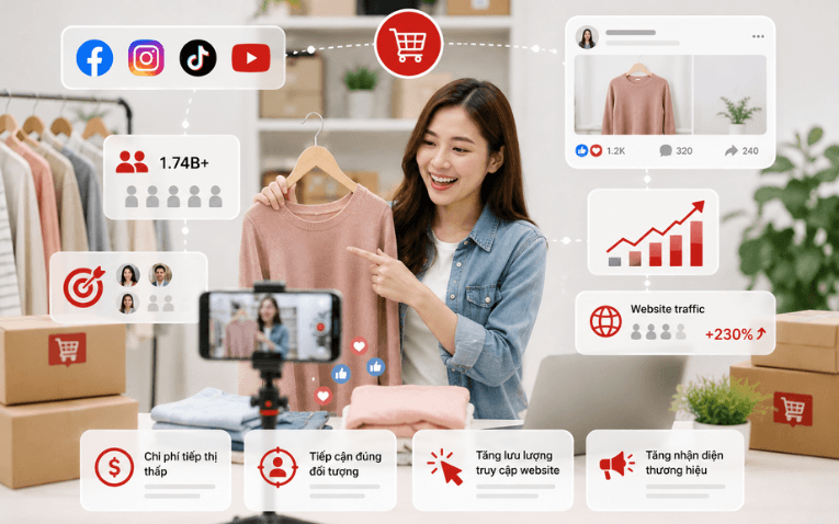 Lợi ích khi bán hàng qua các trang mạng xã hội