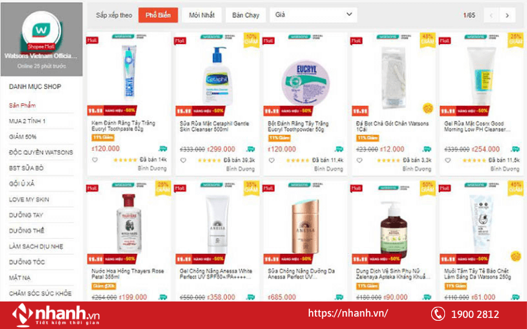 Bán mỹ phẩm trên Shopee