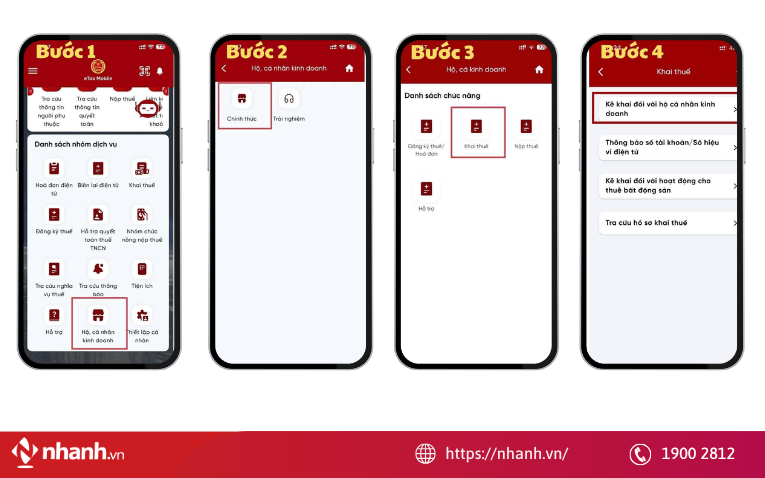 Các bước kê khai nộp thuế HKD