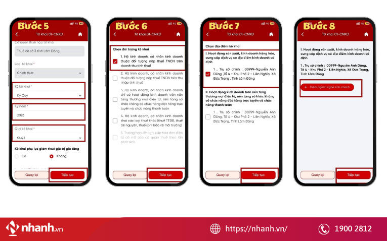 Các bước kê khai nộp thuế HKD