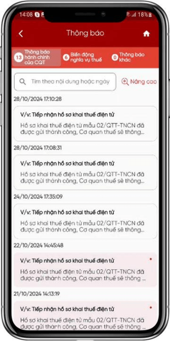 Các điều kiện tìm kiếm