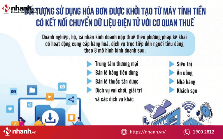 Các đối tượng sử dụng hóa đơn được khởi tạo từ máy tính tiền