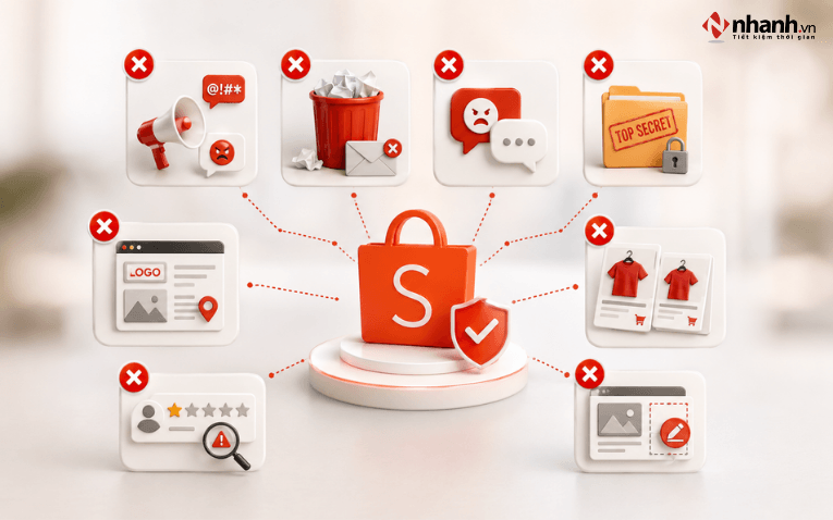 Các hành vi không được phép thực hiện trên Shopee
