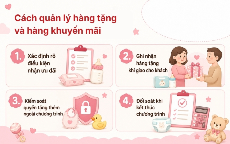 Cách quản lý hàng tặng và hàng khuyến mãi