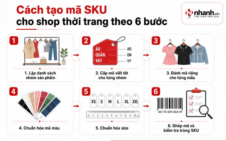 Cách tạo mã SKU cho shop thời trang theo 6 bước