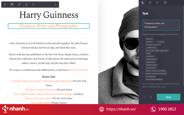 Công cụ tạo landing page miễn phí Carrd