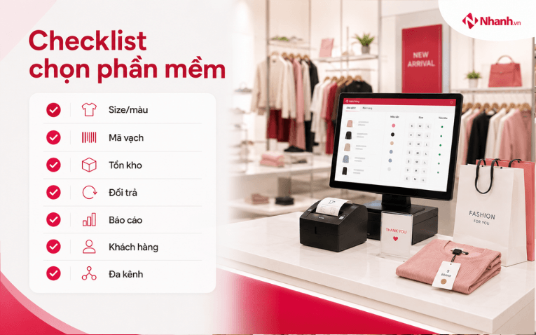 Checklist chọn phần mềm tính tiền cho shop thời trang