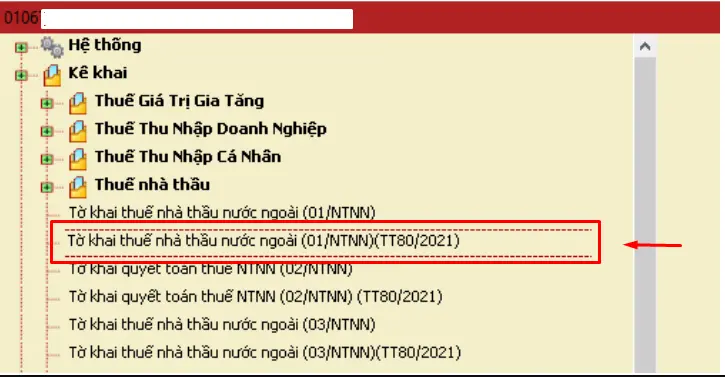 Chọn loại tờ khai