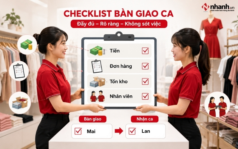 Chuẩn bị ca bán hàng
