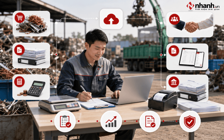 Chuẩn bị kế hoạch thuế và hóa đơn ngay từ khi mở đại lý thu mua phế liệu