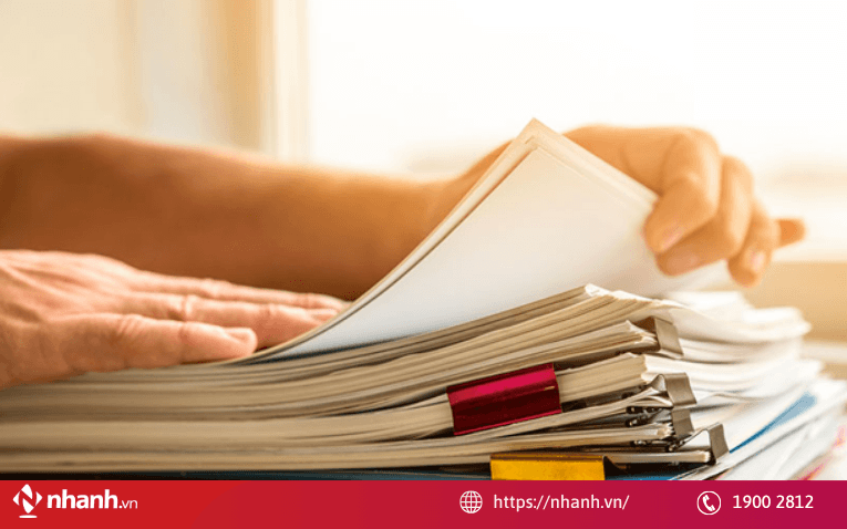 Chuẩn bị sổ sách, chứng từ