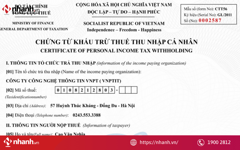 Chứng từ khấu trừ thuế TNCN cũ sai sót phải lập mới theo Nghị định 70/2025