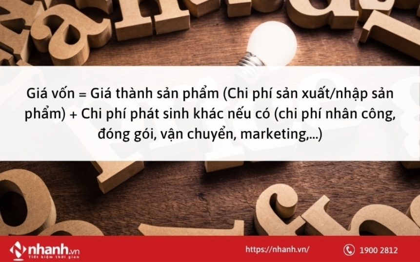 Công thức tính giá vốn