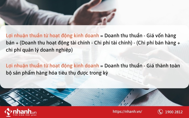 Công thức tính lợi nhuận thuần