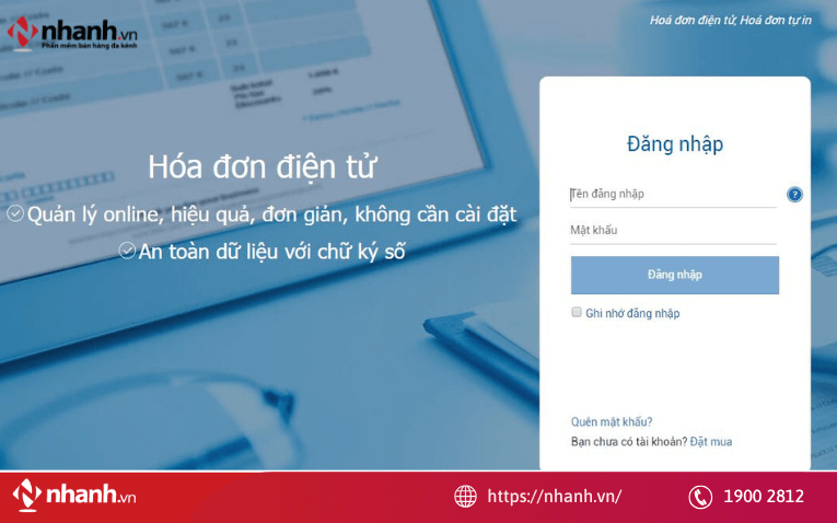 Đăng nhập vào website nhà cung cấp