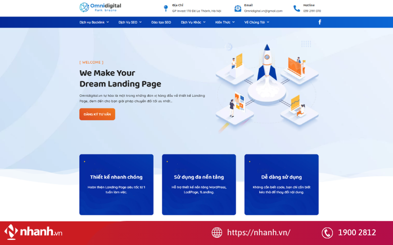 Dịch vụ thiết kế Landing Page chuyên nghiệp tại Nhanh.vn