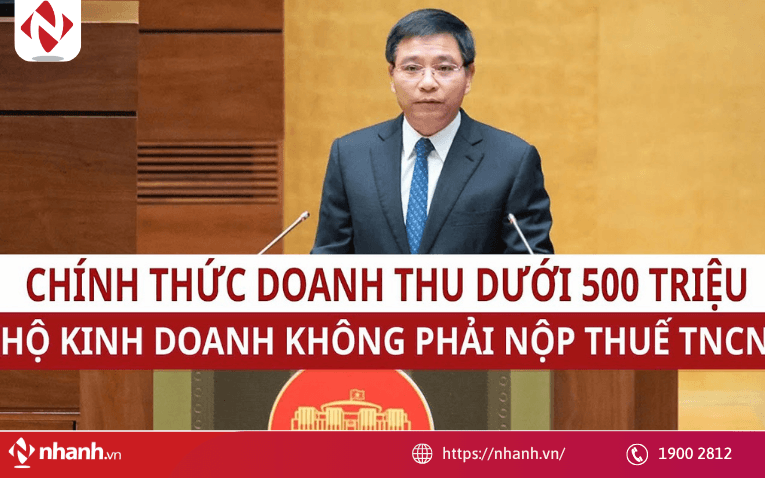 Hộ kinh doanh có doanh thu dưới 500 triệu/năm không phải nộp thuế thu nhập cá nhân