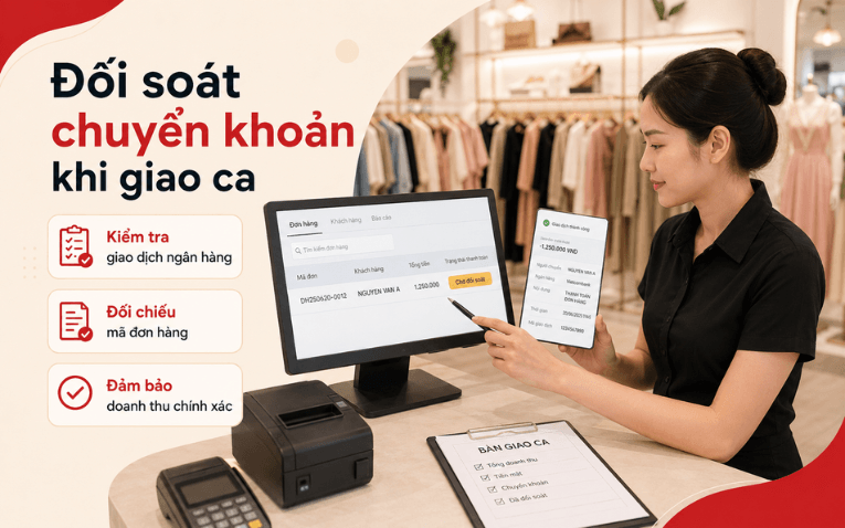 Đối soát chuyển khoản cuối ca