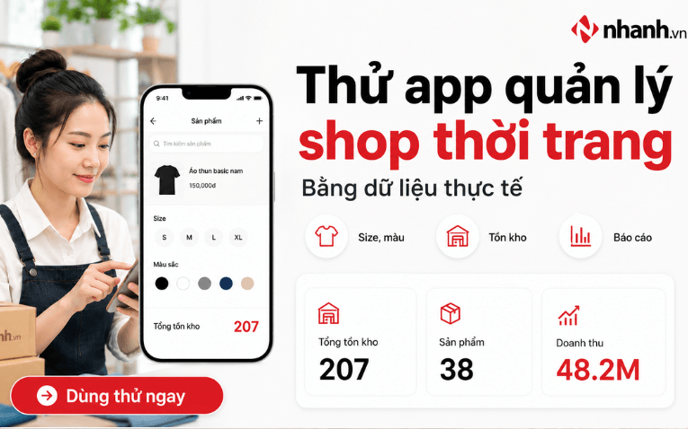 Dùng thử app quản lý shop thời trang bằng dữ liệu thật