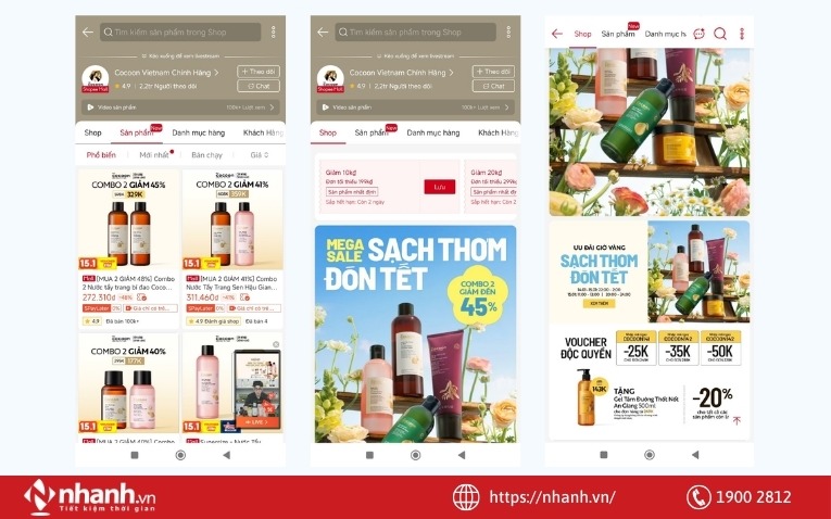 Gian hàng đẹp góp phần xây dựng thương hiệu cá nhân của Shop