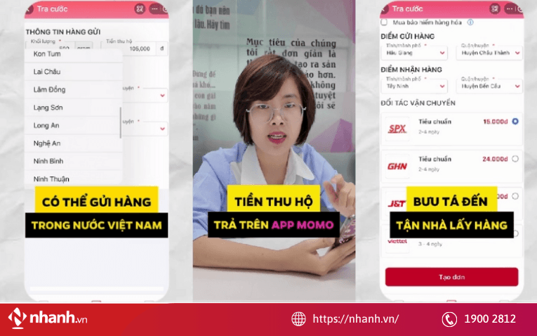 Gửi hàng toàn quốc, không giới hạn khu vực
