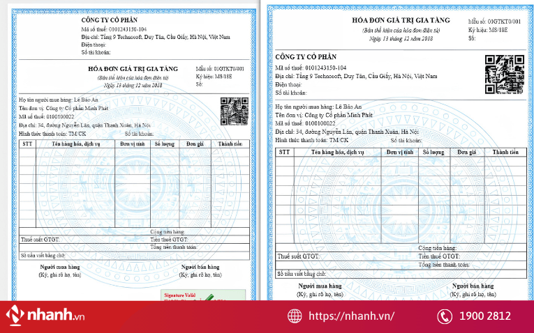 Hóa đơn phí dịch vụ do sàn xuất