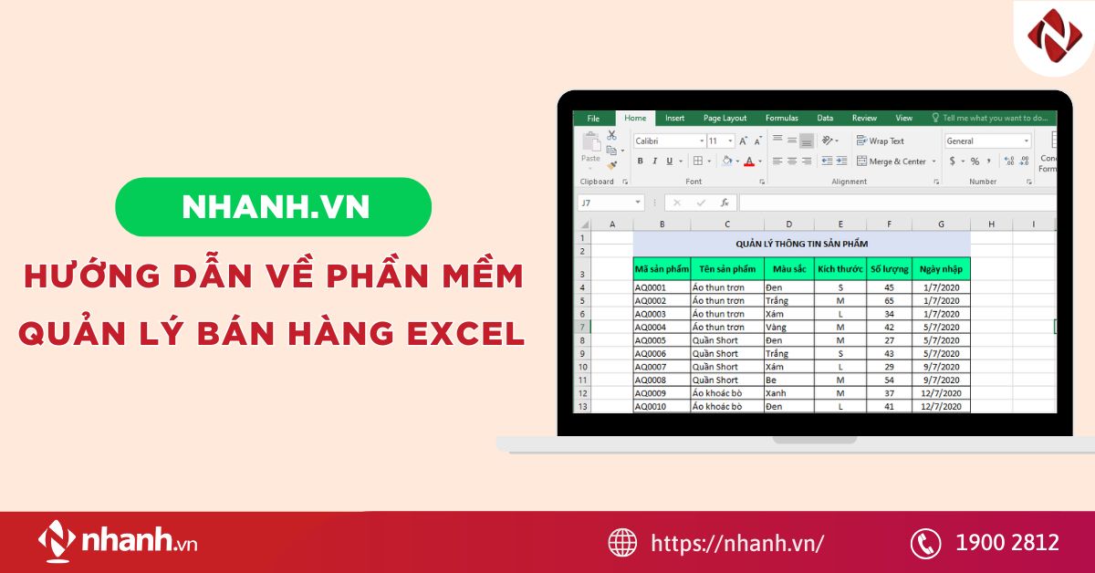Hướng dẫn chi tiết về phần mềm quản lý bán hàng Excel