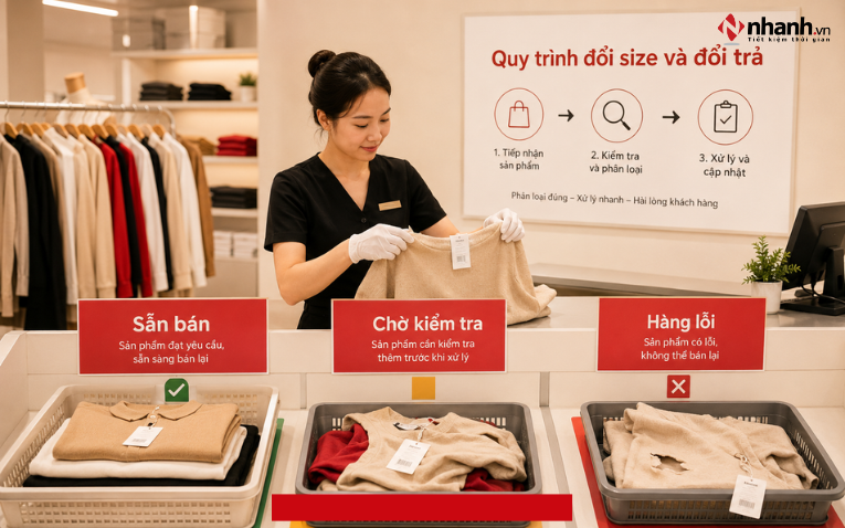 Khách đổi sang sản phẩm có giá trị khác