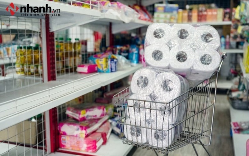 Khăn giấy, giấy vệ sinh, tã em bé