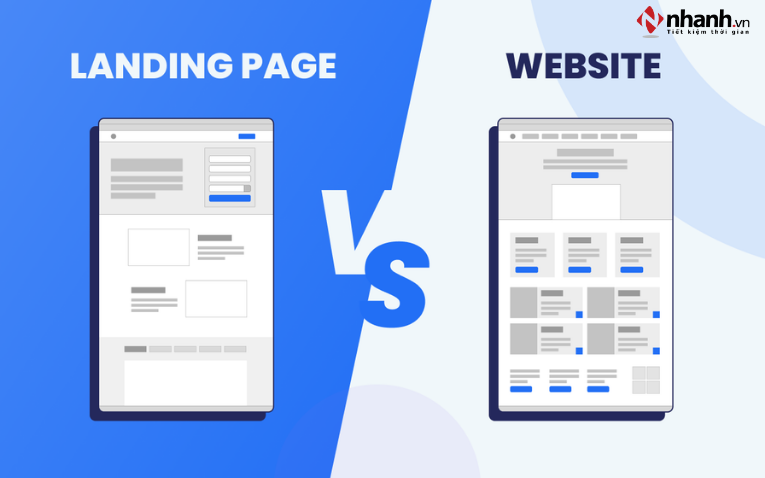 Landing Page khác gì so với website?
