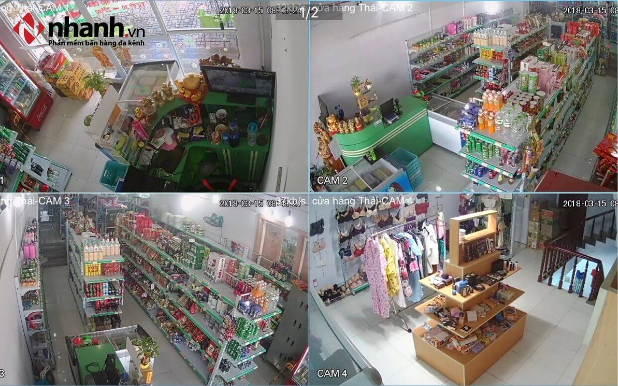 Lắp đặt camera quan sát hoạt động cửa hàng